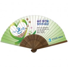 [독판] 실크천 전통부채(21cm)
